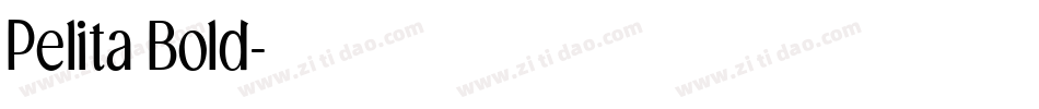 Pelita Bold字体转换
